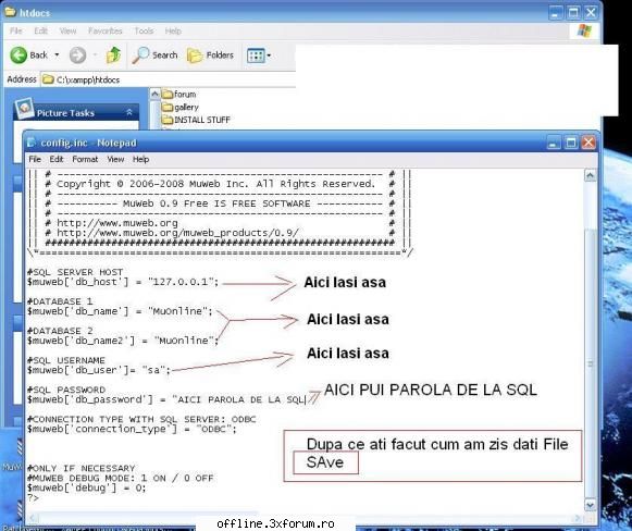 primul :
mu web 0.9  

xanpp  

php si htdll
 

pasul 2 : acum instalati xampp dati next,next